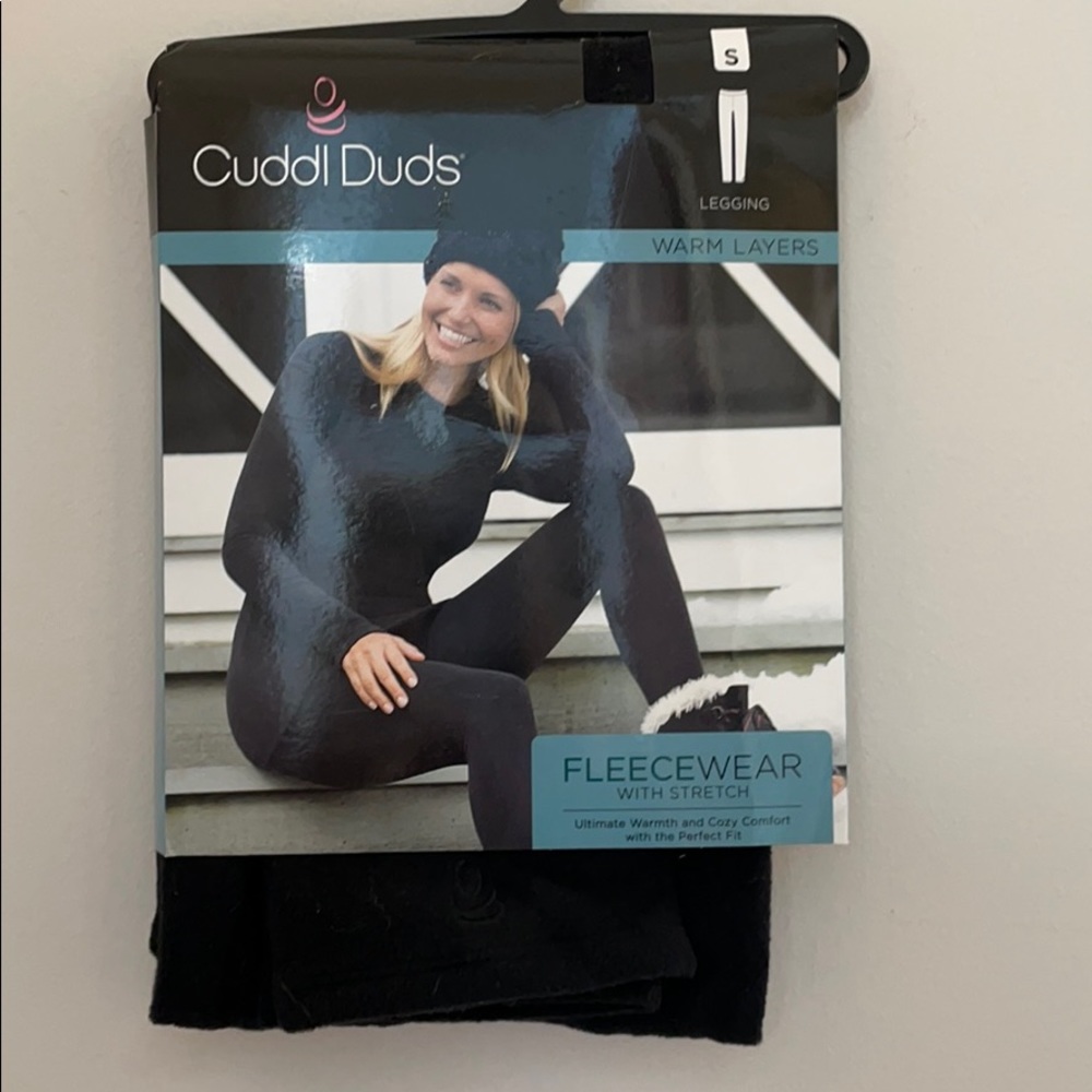 CuddlDuds fleece wear leggings black